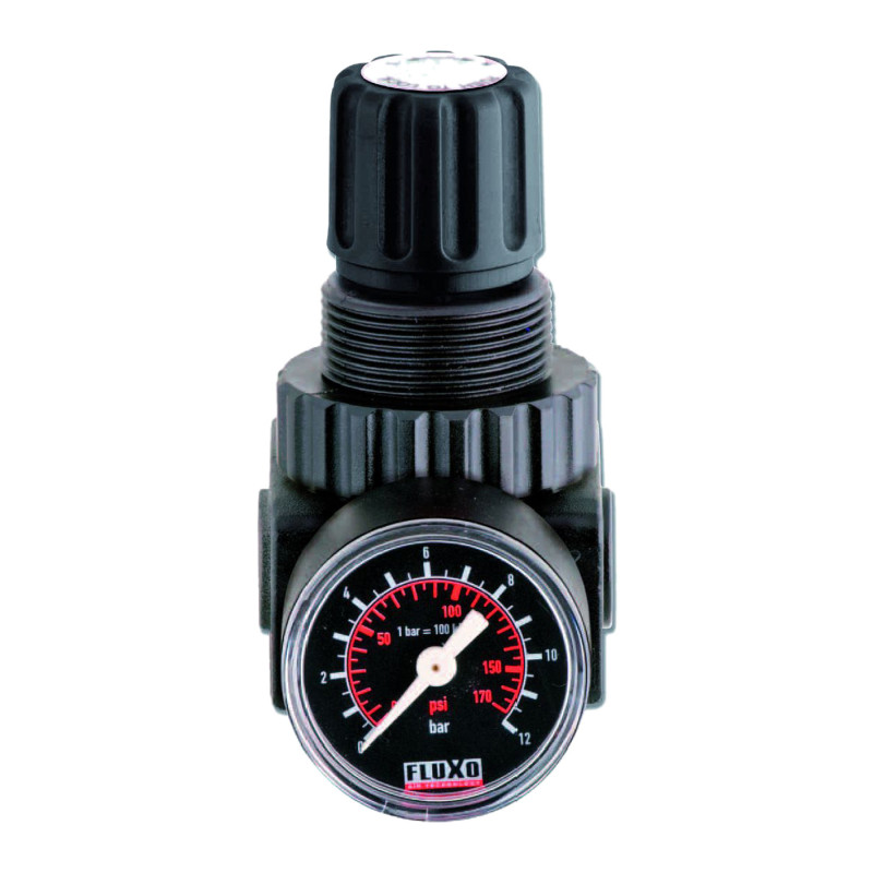 Riduttore di pressione con manometro 1/4" x 1/4"
