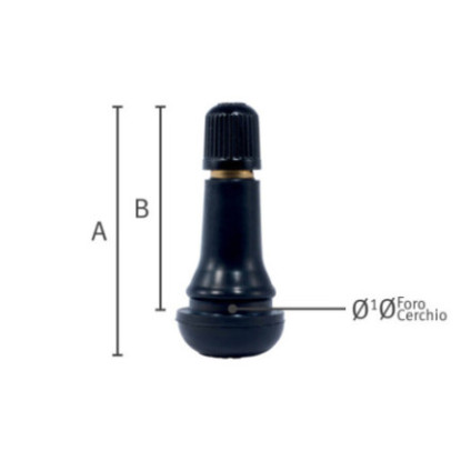 Valvola tubeless auto snap-in Perfect TR 414L