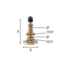 Valvola trattore in metallo per camera aria 0585 Wonder
