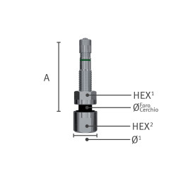 Valvola tubeless tpms autocarro per cerchi in acciaio 1309 Wonder