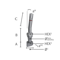 Valvola tubeless tpms autocarro per cerchi in acciaio 1310.1 Wonder