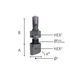 Valvola tubeless tpms autocarro per cerchi in acciaio 1311 Wonder