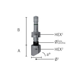 Valvola tubeless tpms autocarro per cerchi in acciaio 1313 Wonder