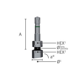 Valvola tubeless tpms autocarro per cerchi in acciaio 1319 Wonder