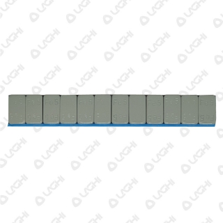 Contrappeso adesivo FE in acciaio rivestito grigio stondato mod. FEG5-ETRS 5x12g - gr. 60